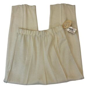 Vintage San Remo Winter White Cream Knit Pull On Pants Size Large NWT